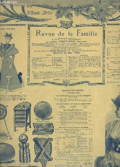 La Mode Pratique. Revue de la Famille. N19 - 2me anne : Capote en paille de riz amour, Collet de bengaline noire ...