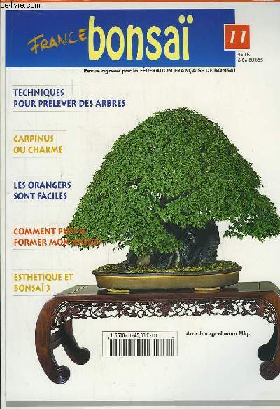 France Bonsa n11 : Techniques pour prlever des arbres. Carpinus ou Charme. Les orangers sont faciles. Comment puis-je former mon arbre. Esthtique et Bonza 3.