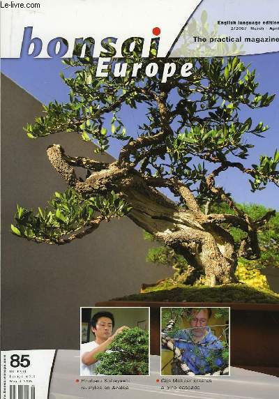 Bonsai Europe, the practical magazine n85 : Hiruharu Kobayyashi re-styles an Azalea. Gijs Meboer creates a pine cascade.