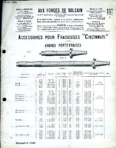 Catalogue-fascicule d'Accessoires pour Fraiseuses 