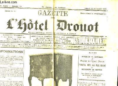 Gazette de L'htel Drouot. N96, 43me anne.