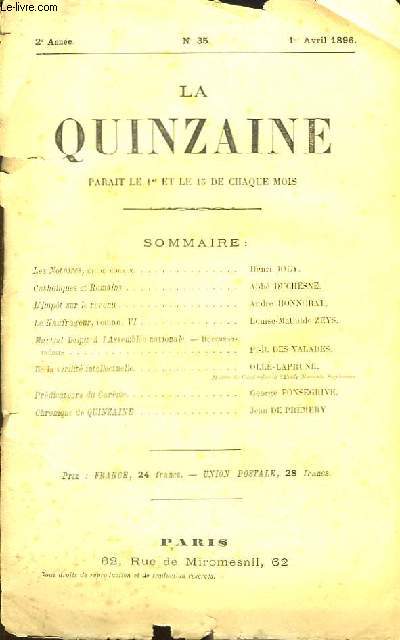 La Quinzaine N35, 2me anne.