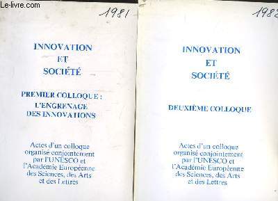 Innovation et Société. 2 Colloques en 2 Volumes.
