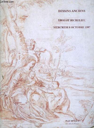 Catalogue de la Vente aux Enchres du 8 octobre 1997,  Drouot-Richelieu, de Dessins Anciens.