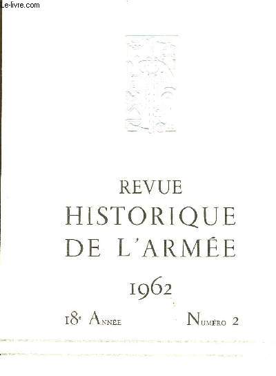 Revue Historique de l'Arme. 1962, 18me anne. N2