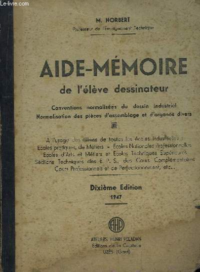 Aide-Mémoire de l'élève dessinateur.