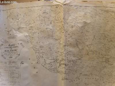 Carte Archologique du Bas Poitou - 1899. Echelle : 1 / 160 000.