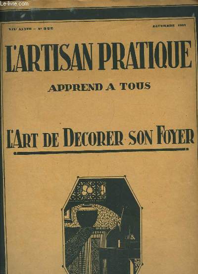 L'Artisan Pratique apprend  tous l'Art de Dcorer son Foyer. N222, XIXe anne : Nos nouveaux objets japonais en bois exotique.