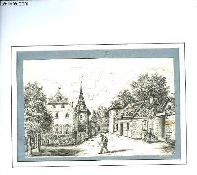 Gravure  la Plume en encre noire, d'une Rue Ancienne 