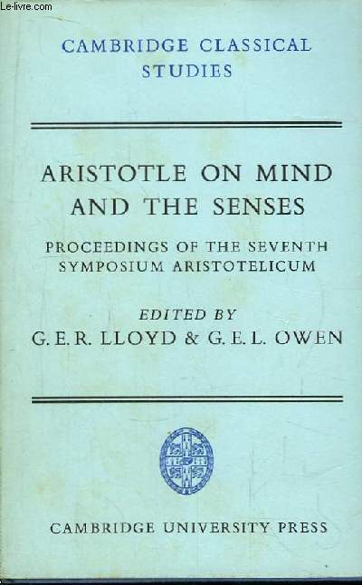 Aristotle on mind and the senses.