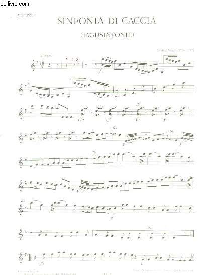 Sinfonia di Caccia (Jagsinfonie). Partitions orchestre de cordes.