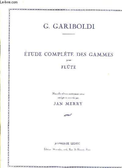 Etude Complte des Gammes pour Flte.