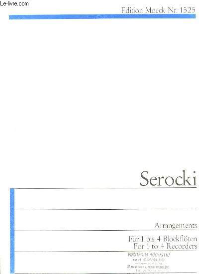 Arrangements For 1 to 4 Recorders, Fr 1 bis 4 Blockflten. N1525