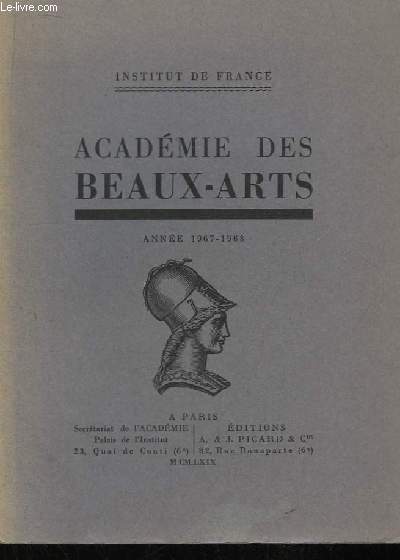 Acadmie des Beaux-Arts. Anne 1967 - 1968.