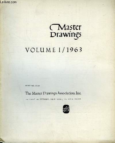 Master Drawings. Index of Volume 1 - 1963