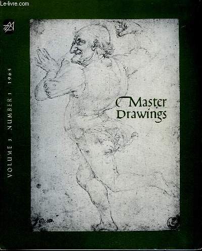 Master Drawings. Volume 3 - N1 : Drawinsg by Francesco Cossa in the Uffizi, by Peter Meller. Rubens as a collector of Drawings, Part 2, by M. Jaff.