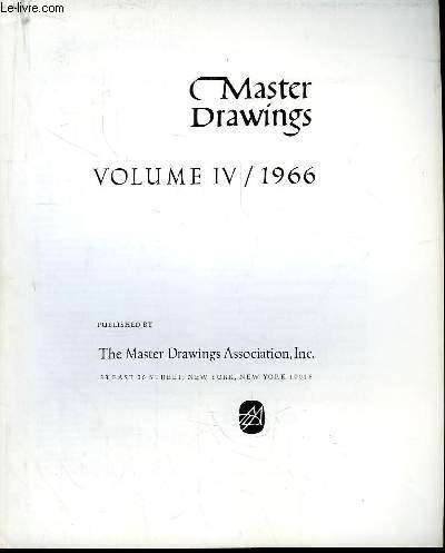 Master Drawings. Index of Volume 4 - 1966
