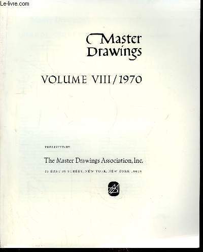 Master Drawings. Index of Volume 8 - 1970