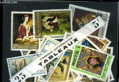 Collection de 25 timbres-poste, neufs et oblitérés, sur les Tableaux.