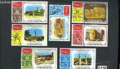 Collection de 7 timbres-poste oblitérés, du Yemen. Temples. - TIMBRE-POSTE - 0 - Afbeelding 1 van 1