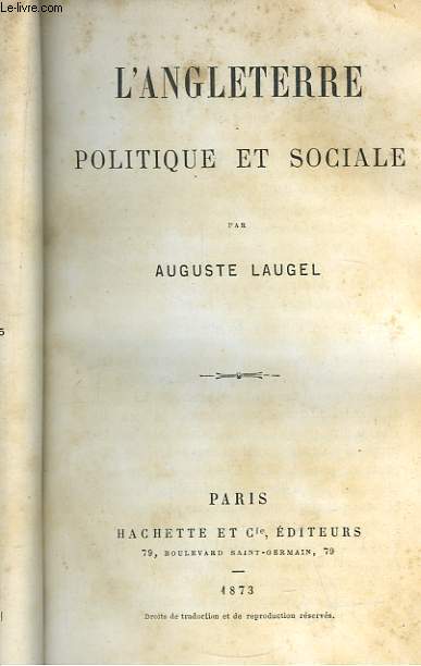 L'Angleterre, politique et sociale.
