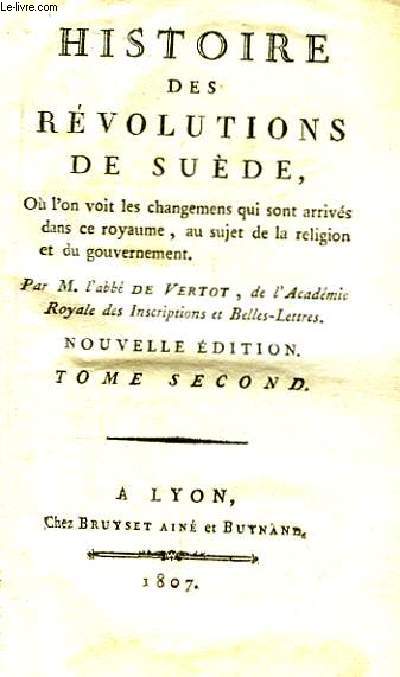 Histoire des Rvolutions de Sude. TOME 2