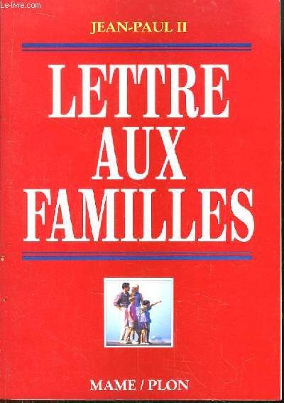 Lettre aux Familles.