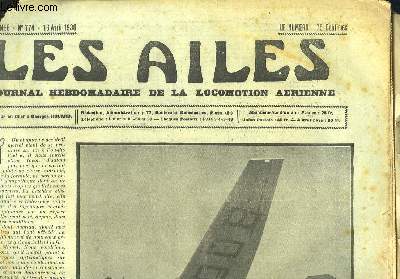 Les Ailes N774 - 16me anne. Journal Hebdomadaire de la Locomotion Arienne. L'avion lger B.A. 