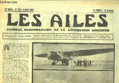 Les Ailes N786 - 16me anne. Journal Hebdomadaire de la Locomotion Arienne. Le biplace militaire Koolhoven 
