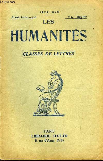 Les Humanits. Classe de Lettres. N47 - 5me anne.