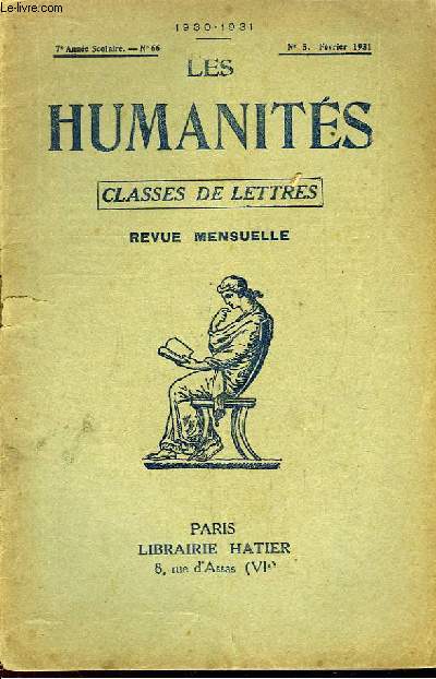 Les Humanits. Classe de Lettres. N66 - 7me anne.