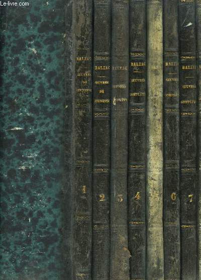 Oeuvres de Jeunesse et Oeuvres Compltes de Balzac, illustres. En 8 volumes.