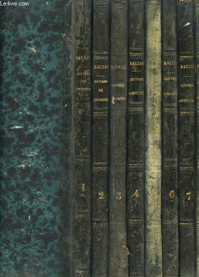 Oeuvres de Jeunesse et Oeuvres Compltes de Balzac, illustres. En 8 volumes.