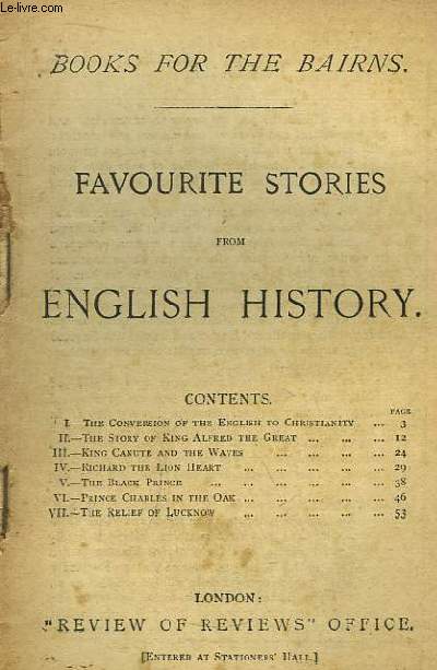 Favourite Stories from English History.