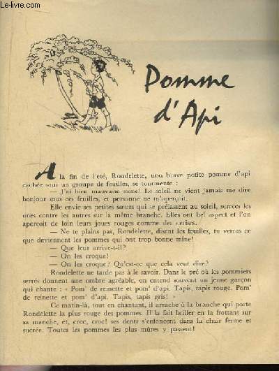 Les Contes de Perrette. N290 : Pomme d'Api.