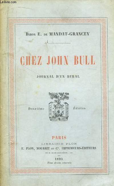 Chez John Bull. Journal d'un Rural.