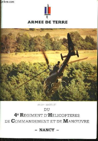 Plaquette du 4e Régiment d'Hélicoptères de Commandement et de Manoeuvre, de Nancy.