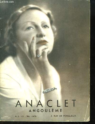 Catalogue Anaclet, Angoulme. Bijoux, Montres, Pendulettes, Vaisselle ...