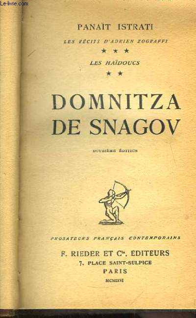 Domnitza de Snagov. Les Rcits d'Adrien Zograffi. Les Hadoucs.