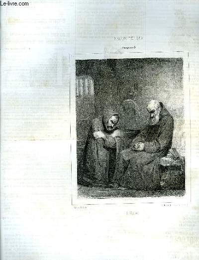 Le Charivari N125 - 9me anne. Salon de 1840 - L'Aveu, par Jacquaud.