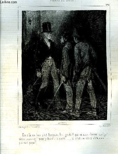 Le Charivari N230 - 9me anne. Paris le Soir N6, par Gavarni - Dfense de Boulogne, pour faire suite  la Dfense de Mazagran.