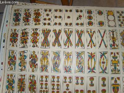 Une planche de 48 cartes de jeux, ( Tarot ? )