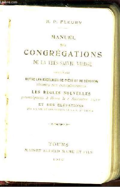 Manuel des Congrgations de la Trs Sainte Vierge. N672.