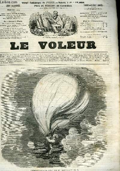 Le Voleur illustr. Cabinet de Lecture Universel. N110 - 31me anne : Deux romanciers aux haricots, par Eraste - L'Amour, par Michelet ...