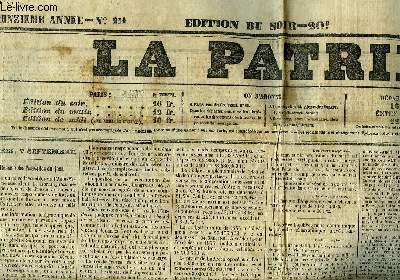 La Patrie n254, 15me anne : Exposition universelle de 1855, les meubles franais, broderies en tapisserie sur canevas