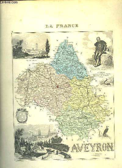 Carte de France. Aveyron. N11
