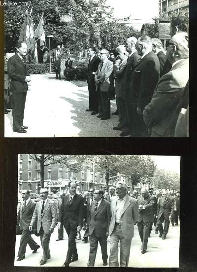 Lot de 8 photographies originales en noir et blanc, de Grenoble, lors de la rception d'Etudiants Chinois (Sept. 1965), lors de la visite de la municipalit d'Innsbruck (Fv.1967), lors de l'inauguration de la place du 8 mai (1976) ...