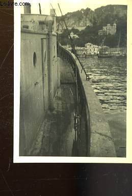 1 Photographie originale en noir et blanc, du pont  tribord d'une pniche ( Provenant des Archives d'un Armateur de Pche  la Morue de Bgles (Gironde - 33)).