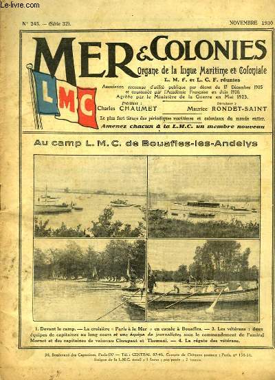 Mer & Colonies N245 - Srie 32 : Au camp L.M.C. de Bouafles-les-Andelys - Dans les eaux Nord-Est de l'Amrique du Sud ...