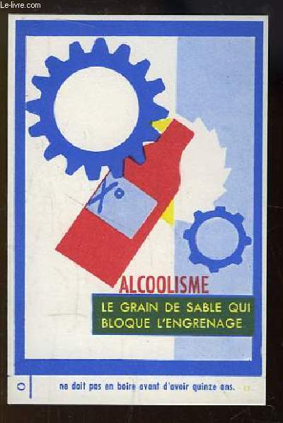 Carte Postale de la Prévention contre l'Alcool au Volant. 